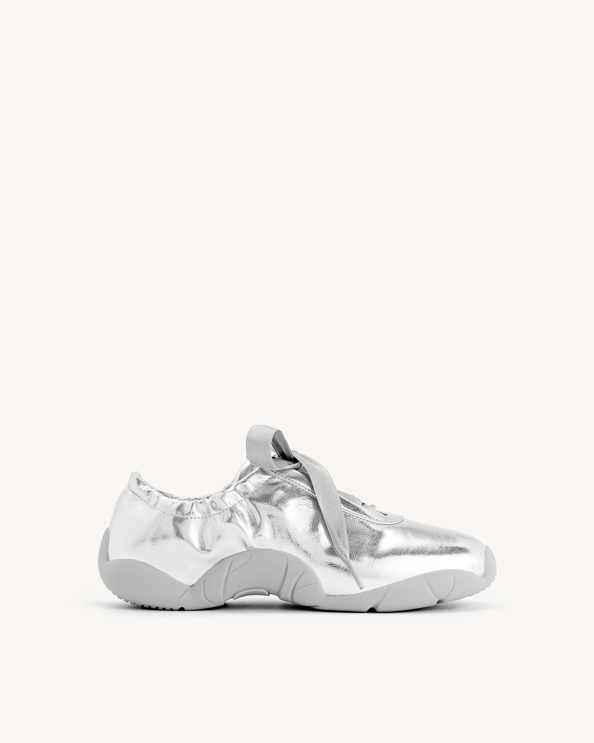 Flavia Ballerina Sneakers - Silver