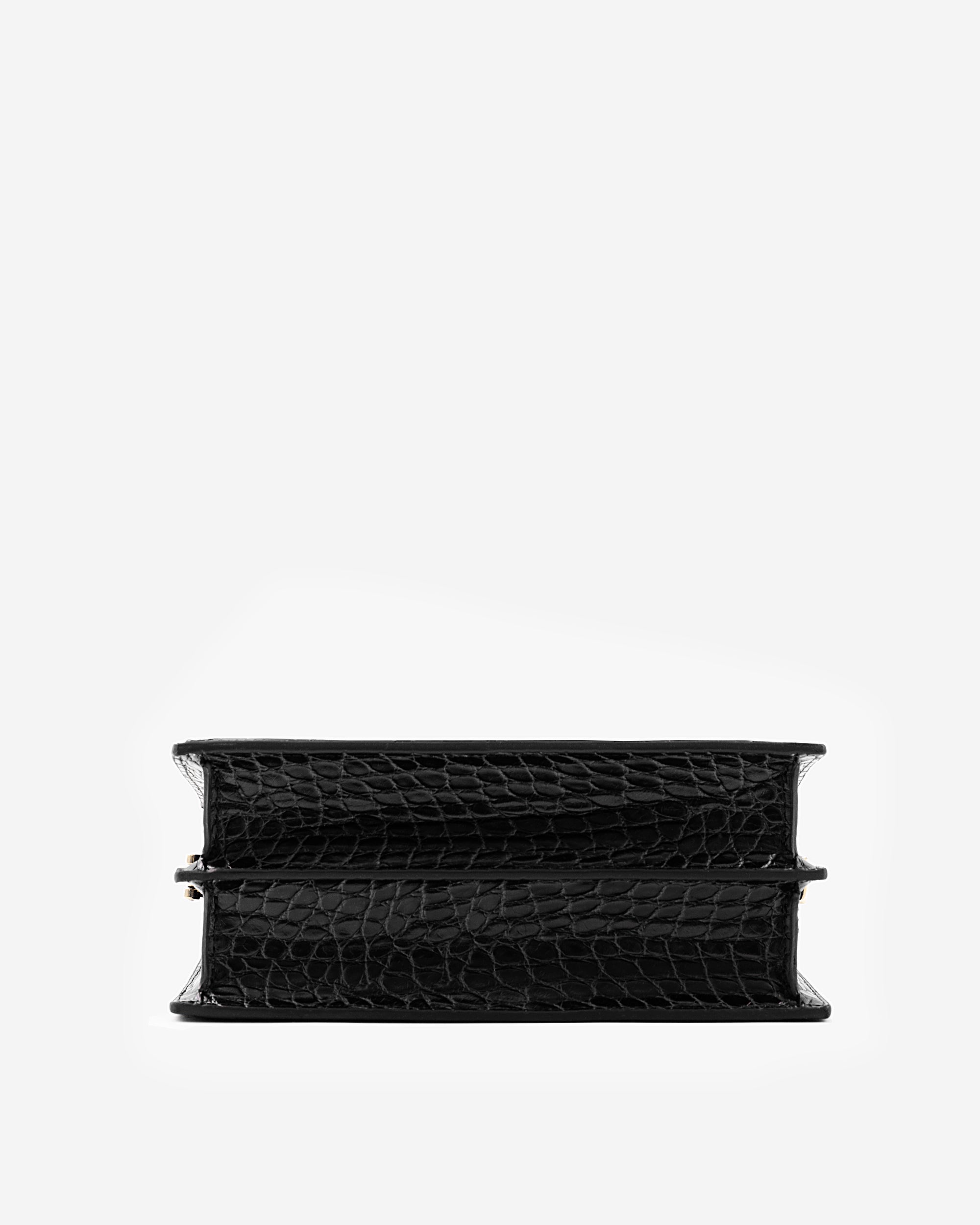 Mini Flap Bag - Black Croc