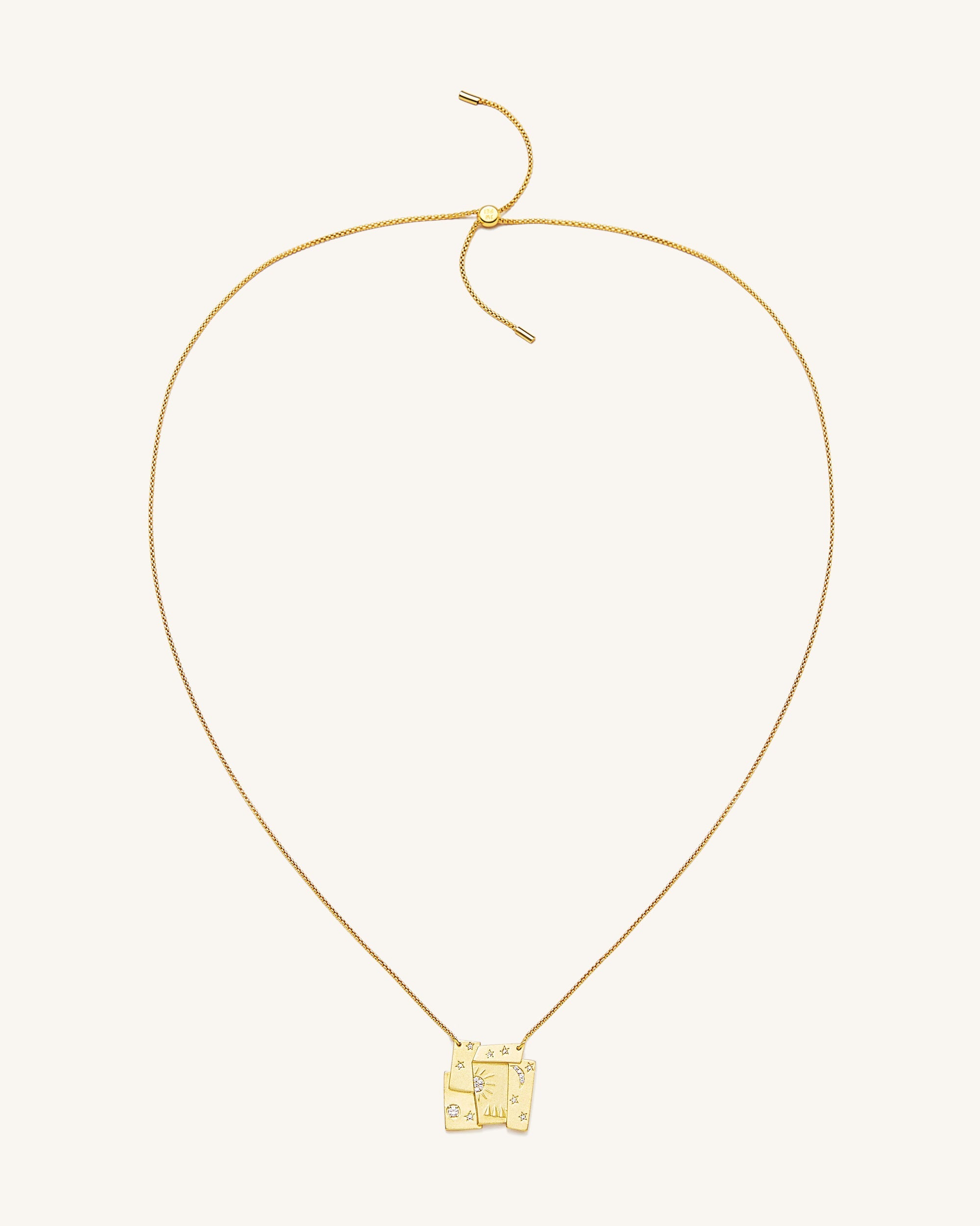 Cosmos Combination Necklace - 18ct Gold Plated & White Zircon