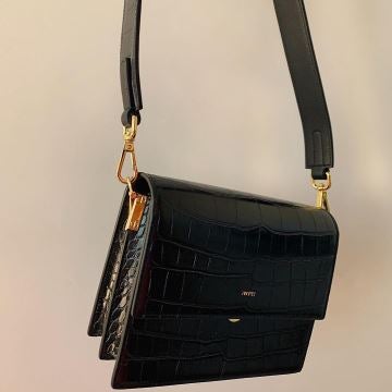 Mini Flap Bag - Black Croc